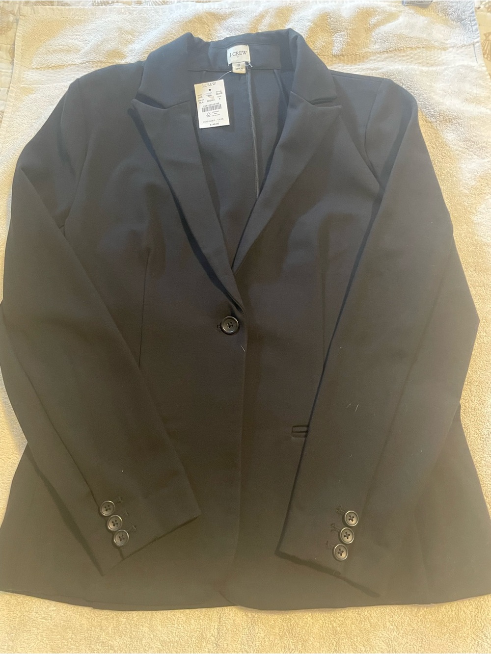 J. Crew Black Single-Button Tailored Blazer